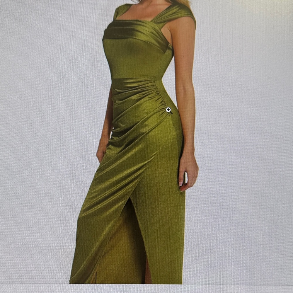 Elegant Olive Maxi Dress